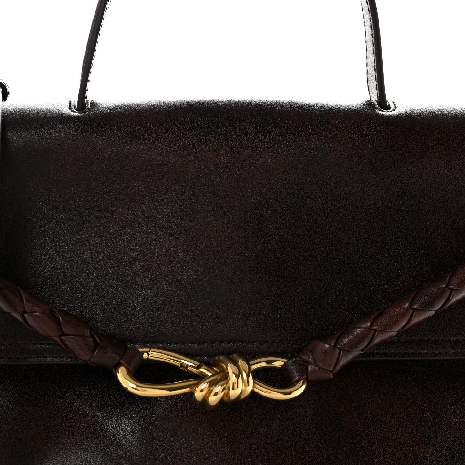 Bottega Veneta Silky Calfskin Medium Ciao Ciao Dark Mahogany 8 of 14