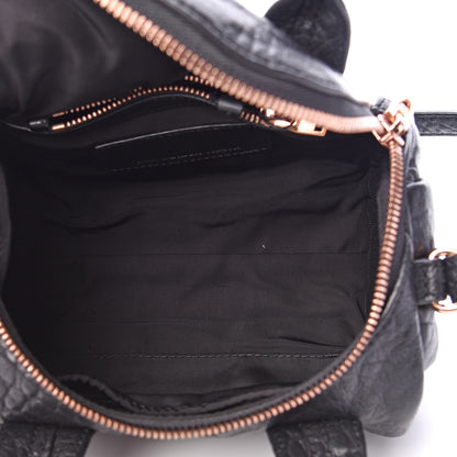 Alexander Wang Pebbled Lambskin Mini Rockie Black Rose Gold Hardware 4 of 9