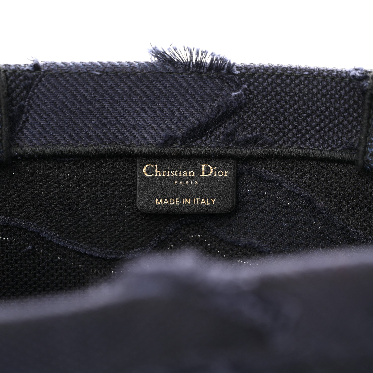 Christian Dior Canvas Embroidered Camouflage Book Tote Blue 6 of 10