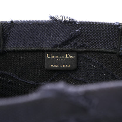 Christian Dior Canvas Embroidered Camouflage Book Tote Blue 6 of 10
