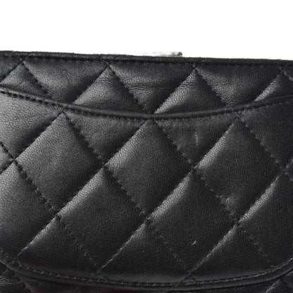 Chanel Lambskin Quilted Zipped Pocket Wallet Black 8 of 15