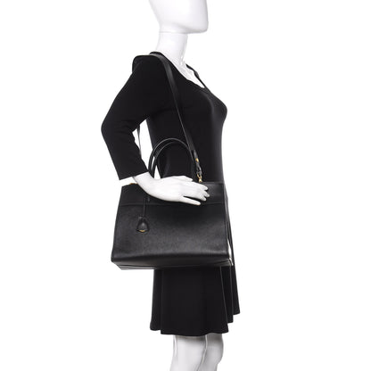 Prada Saffiano City Calfskin Medium Esplanade Tote Black 2 of 9