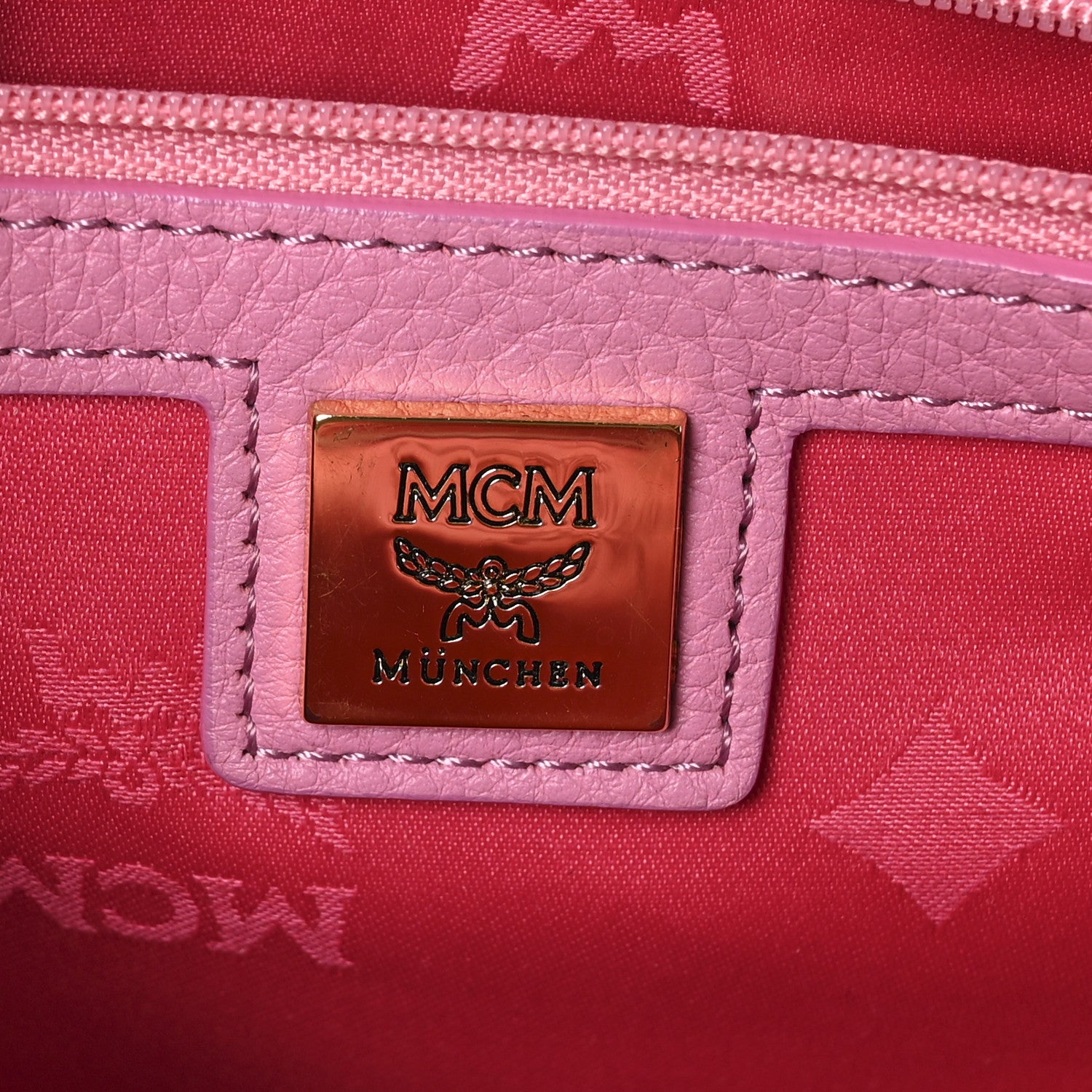 MCM Visetos Medium Sprinkle Stud Stark Backpack Pink 1756856