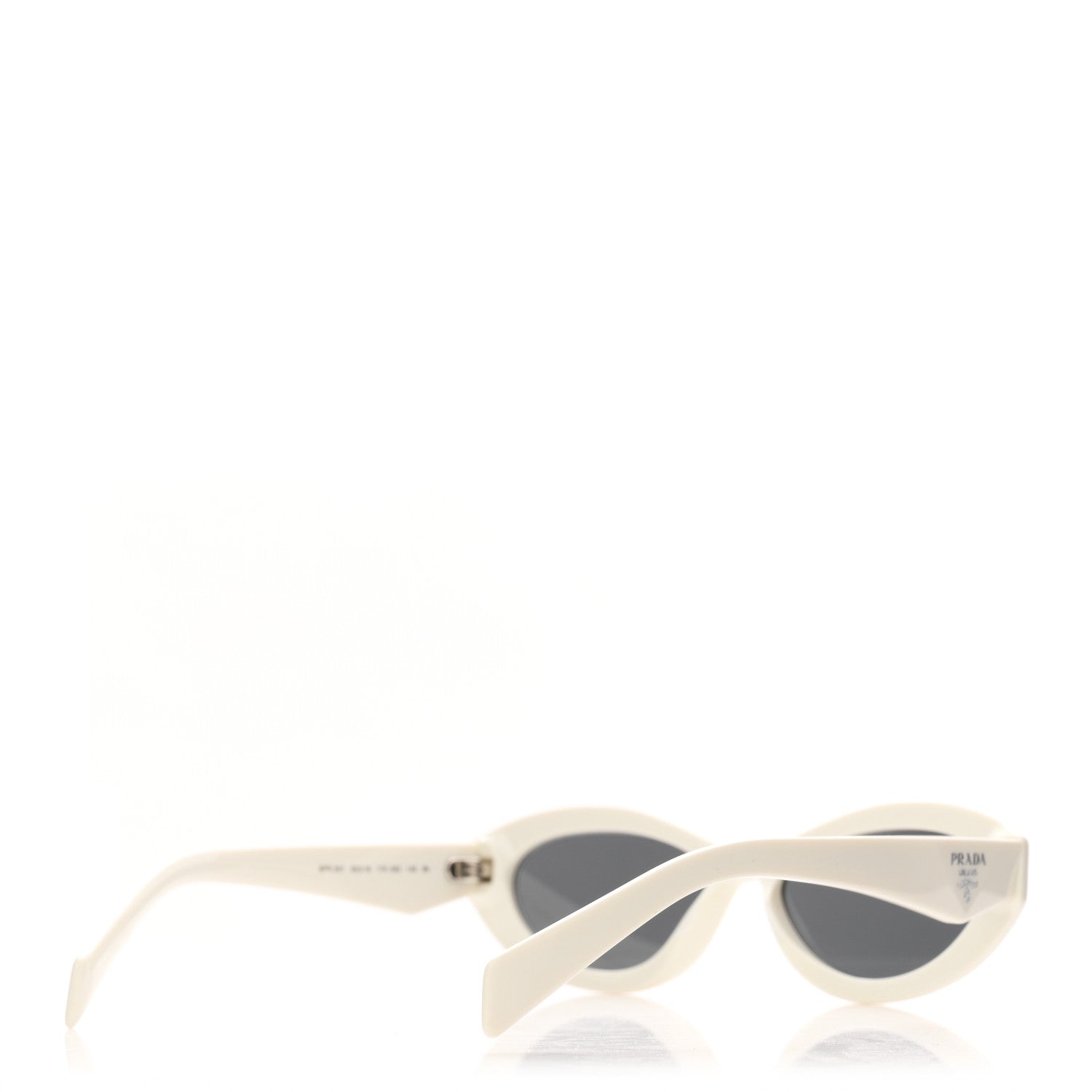Prada Acetate Oval Sunglasses SPR 26Z Chalk White 1892194