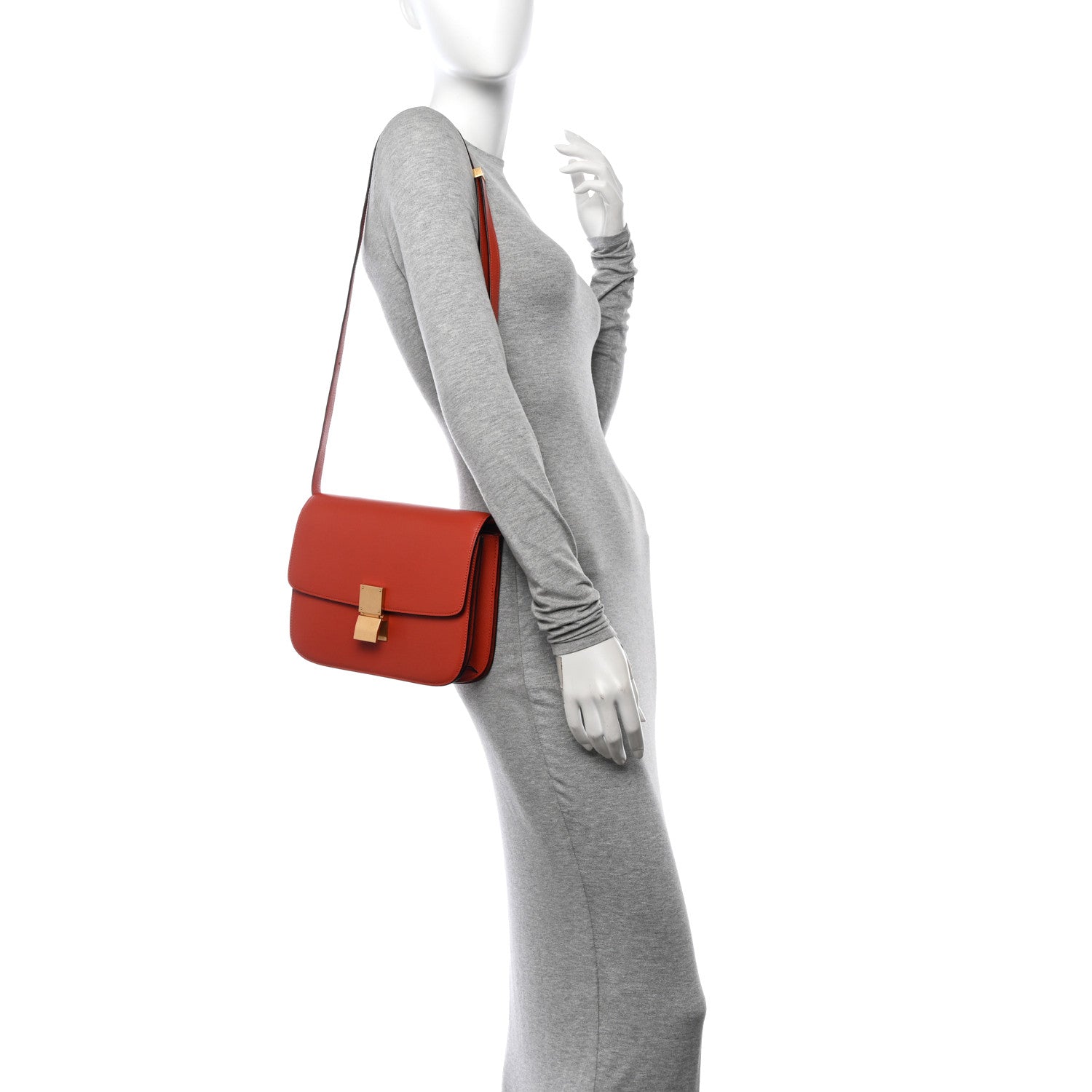 Celine Goatskin Medium Classic Box Flap Bag Cinnamon 2 of 14