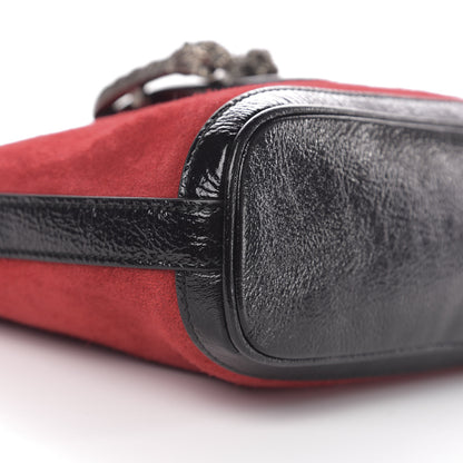 Gucci Suede Patent Medium Dionysus Bucket Bag Red 8 of 10