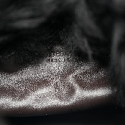 Bottega Veneta Shearling Lambskin The Pouch Chain Black 6 of 10