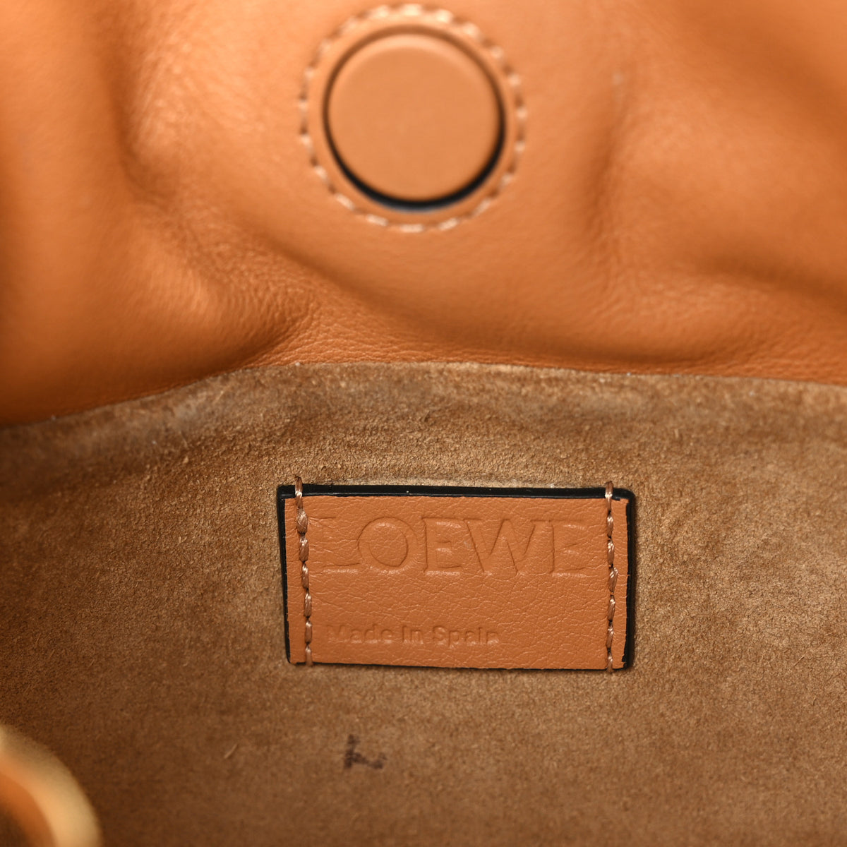 Loewe Calfskin Mini Flamenco Knot Clutch Warm Desert 5 of 10