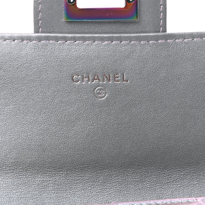 Chanel Iridescent Lambskin Quilted Reissue Large Gusset Flap Wallet Light Purple 5 of 8