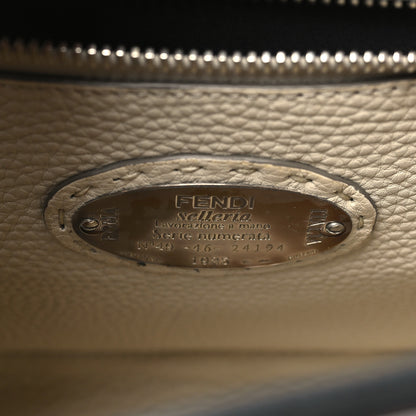 Fendi Cuoio Romano Selleria Bi-Color Medium Peekaboo Iconic Satchel Asfalto Latte 6 of 10