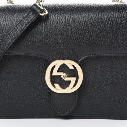 Gucci Dollar Calfskin Small Interlocking G Shoulder Bag Black 8 of 11