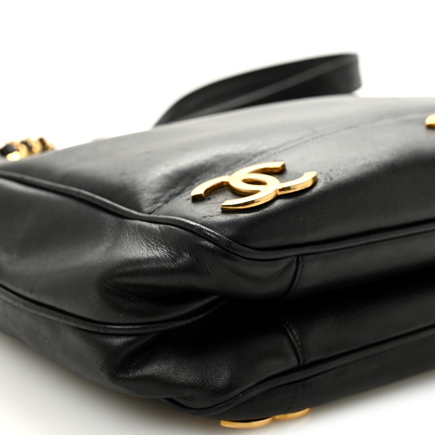 Chanel Lambskin Triple CC Shoulder Bag Black 10 of 11