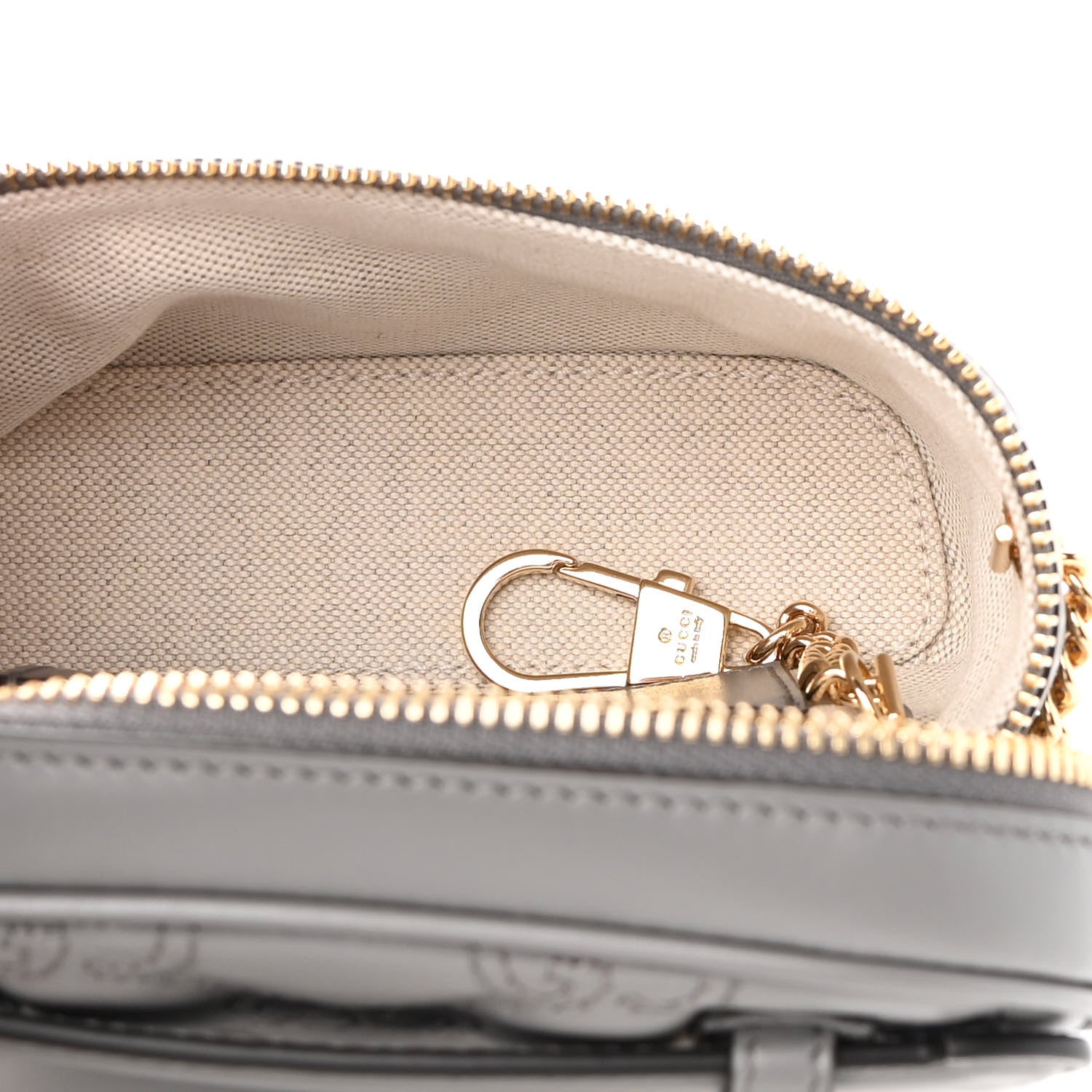 Gucci Calfskin GG Matelasse Mini Top Handle Bag Dusty Grey 5 of 9