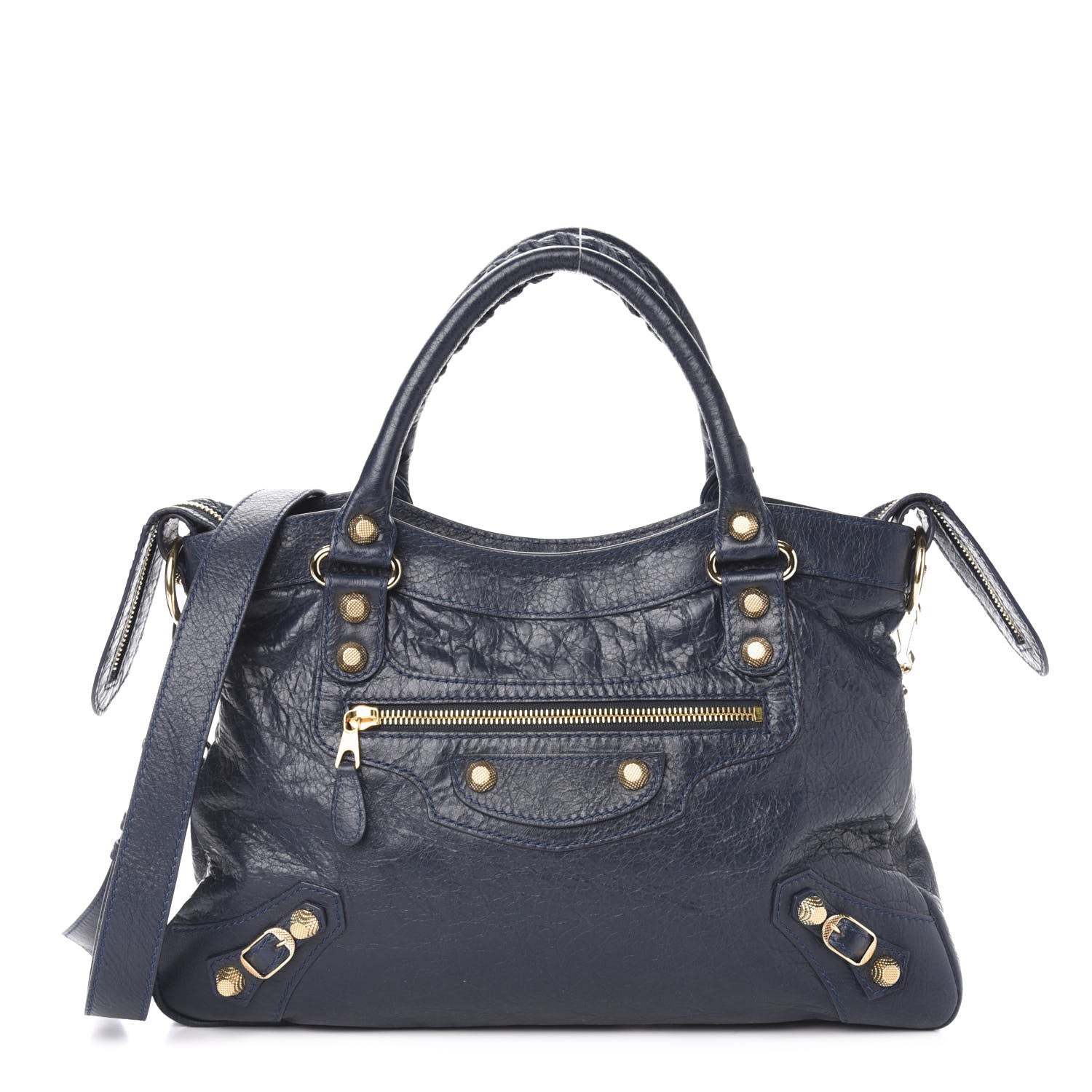 Balenciaga Agneau Giant 12 Gold Hardware Town Bleu Obscur 1 of 11