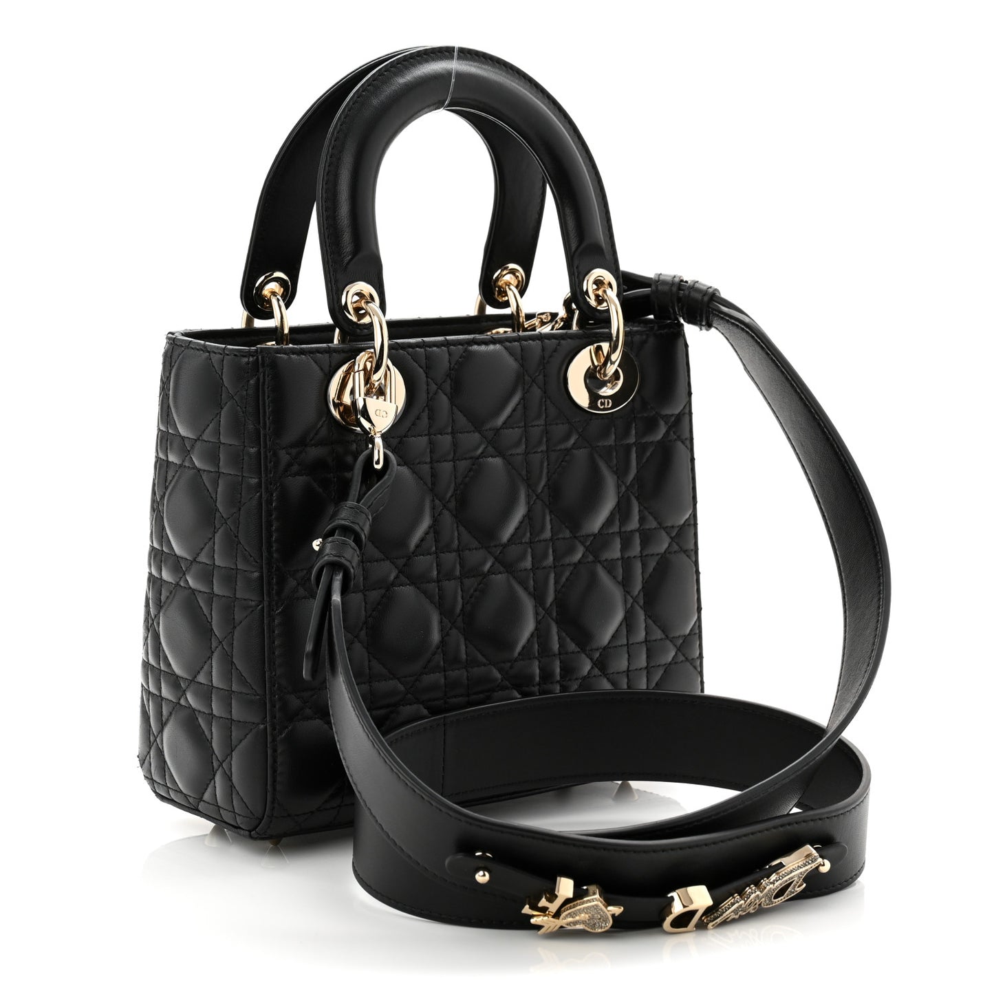 Lambskin Cannage Small My ABCDior Lady Dior Black