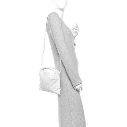 Bottega Veneta Calfskin Intrecciato Mini Hop White 2 of 9