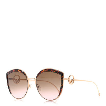 Fendi Metal Acetate F is Fendi FF Cat Eye Sunglasses FF 0290/S Gold 1 of 6