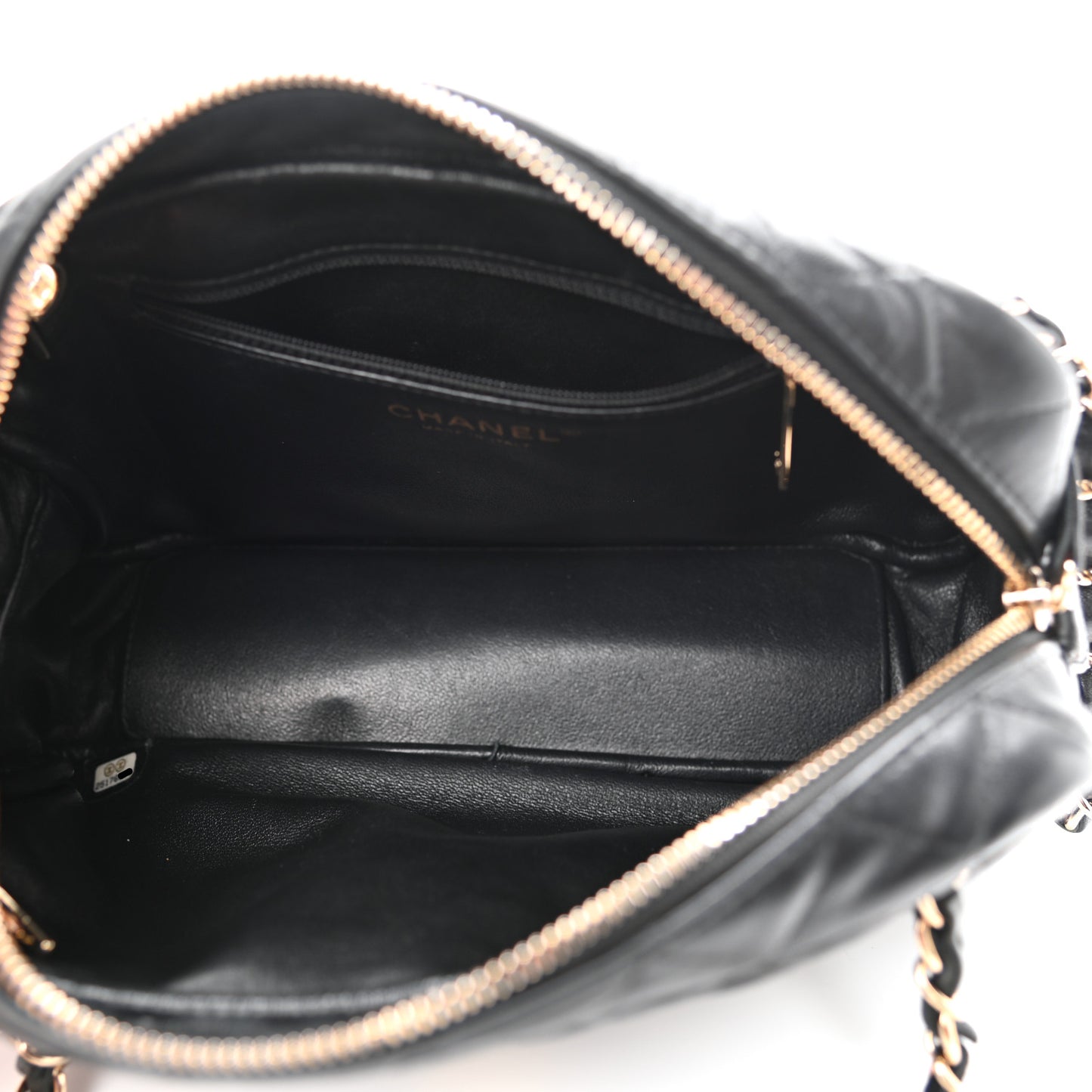 Lambskin Quilted Camera Bag Black