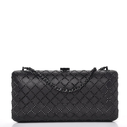 Chanel Iridescent Lambskin Crystal Quilted Clutch Black 1 of 10