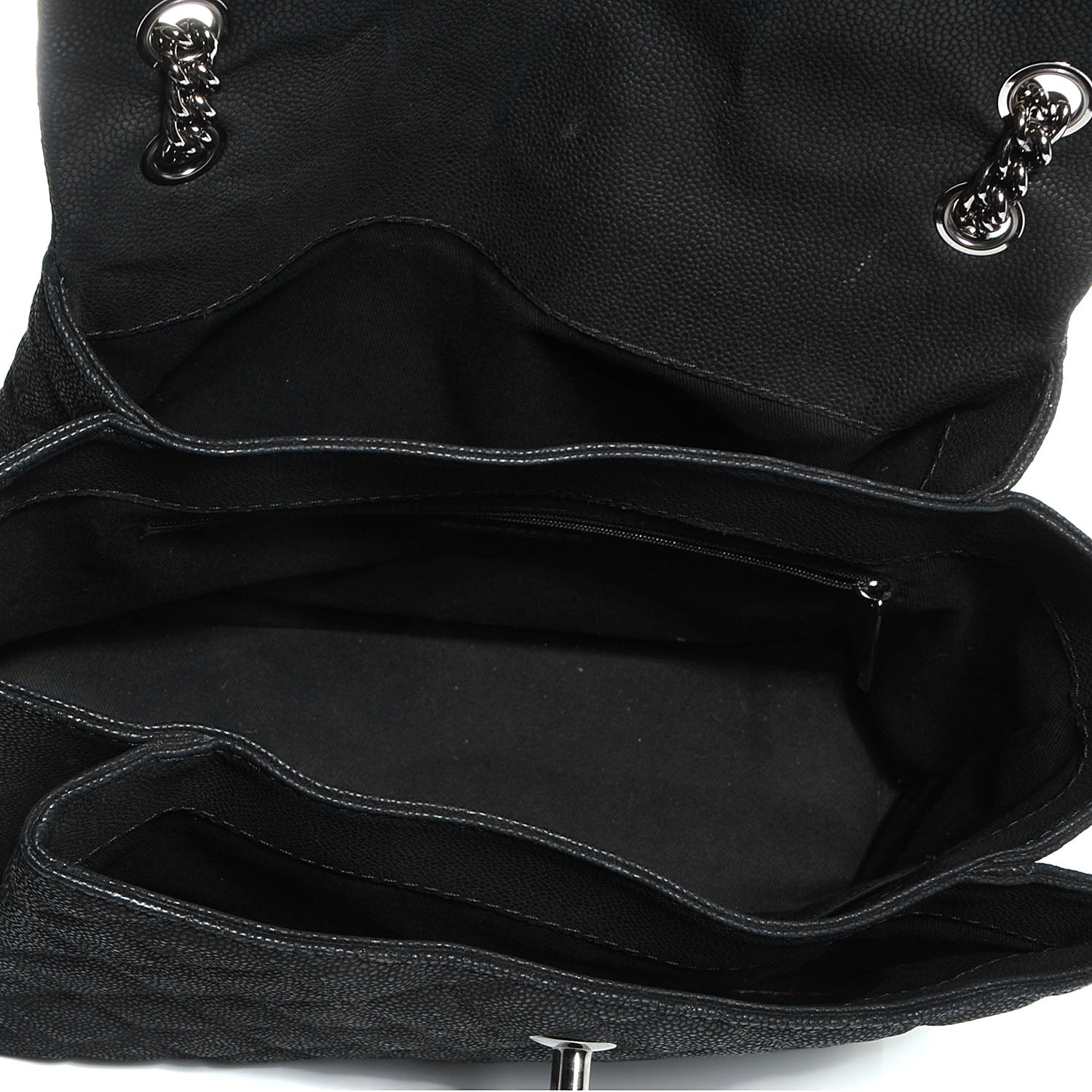 Chanel Iridescent Caviar Medium Lady Pearly Flap Black 5 of 8