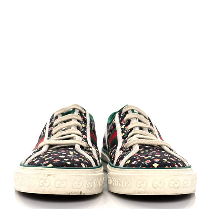 Gucci X LIBERTY OF LONDON Canvas Web Holly Print Womens 1977 Tennis Sneakers 40 Black 2 of 9