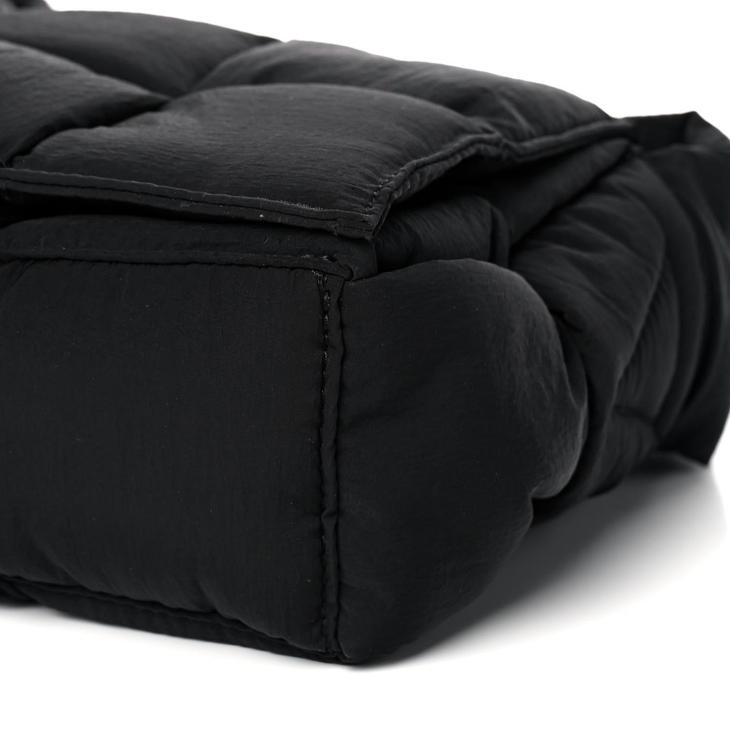 Nylon Intrecciato Padded Tech Cassette Bag Black