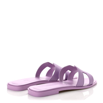 Hermes Epsom Oran Sandals 37.5 Violet Amethyste 4 of 8