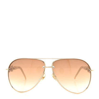Gucci Marina Chain Aviator Sunglasses GG 4225/S Gold White 2 of 8