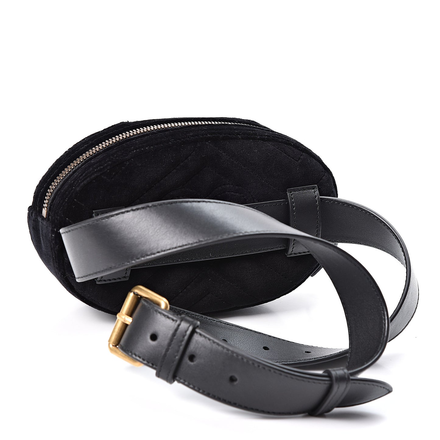 Velvet Matelasse GG Marmont Belt Bag 85 34 Black