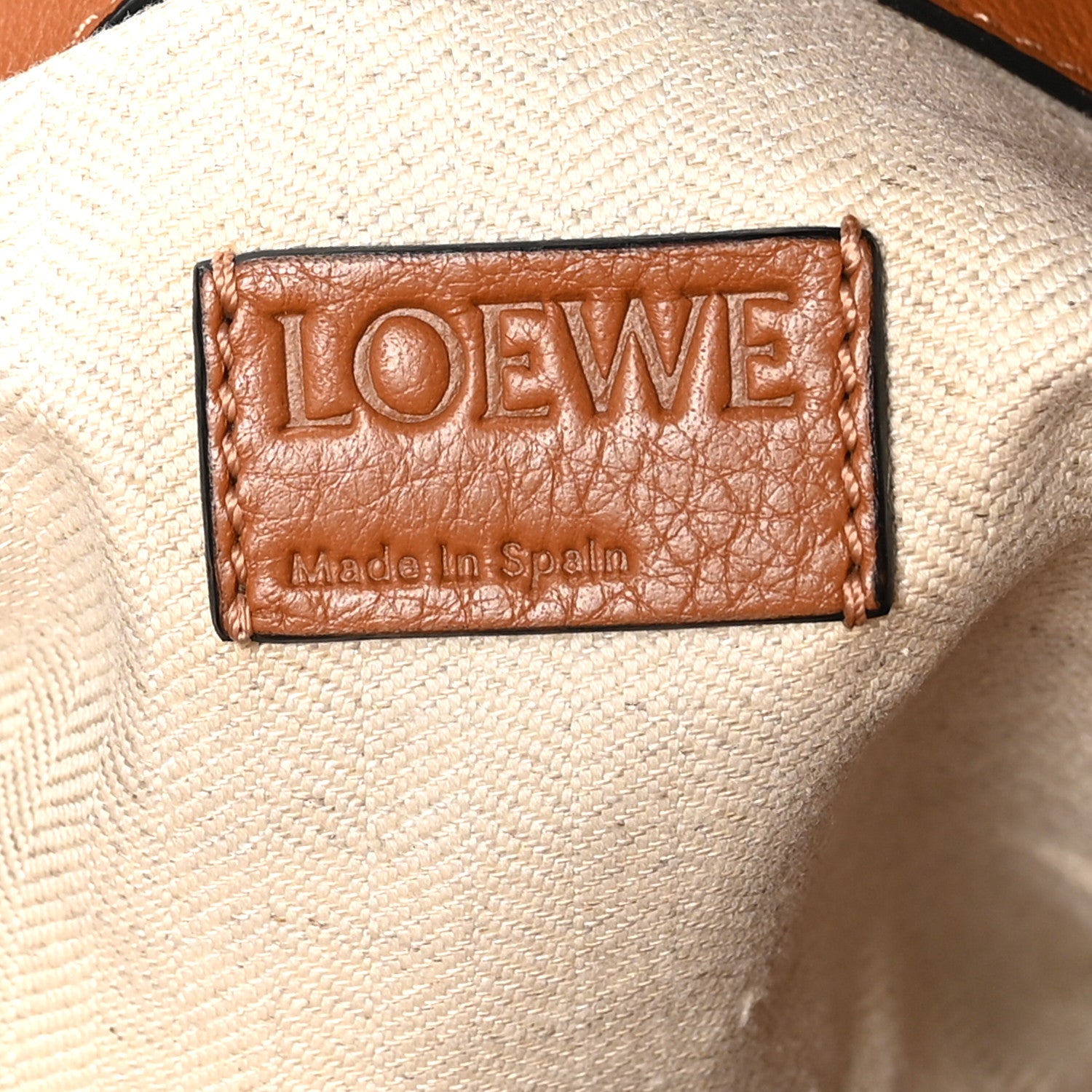 Loewe Nappa Calfskin Flamenco Knot Bag Tan 6 of 9