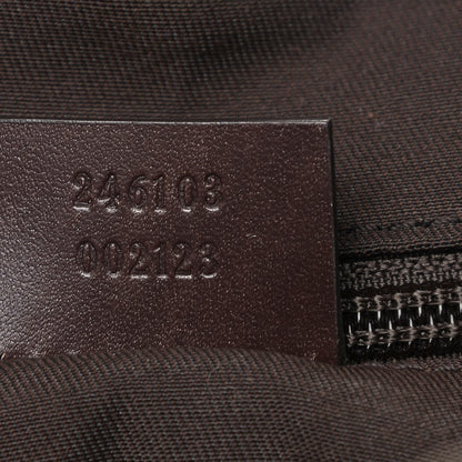 Gucci GG Supreme Monogram Medium Single Buckle Rucksack Backpack Beige Ebony Brown 7 of 9