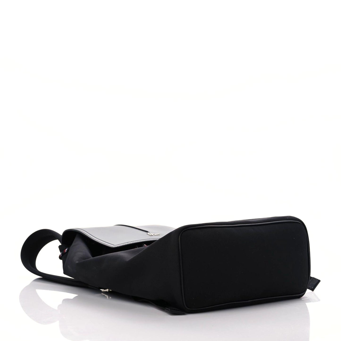 Calfskin Nylon Motion Backpack Black