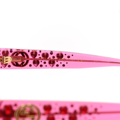 Gucci Acetate Crystal Oversize Sunglasses GG0116S Pink 6 of 8