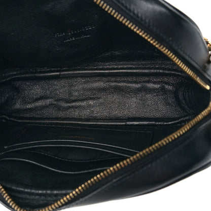 Saint Laurent Canvas Calfskin Leopard Print Monogram Mini Lou Camera Bag Brown 5 of 9