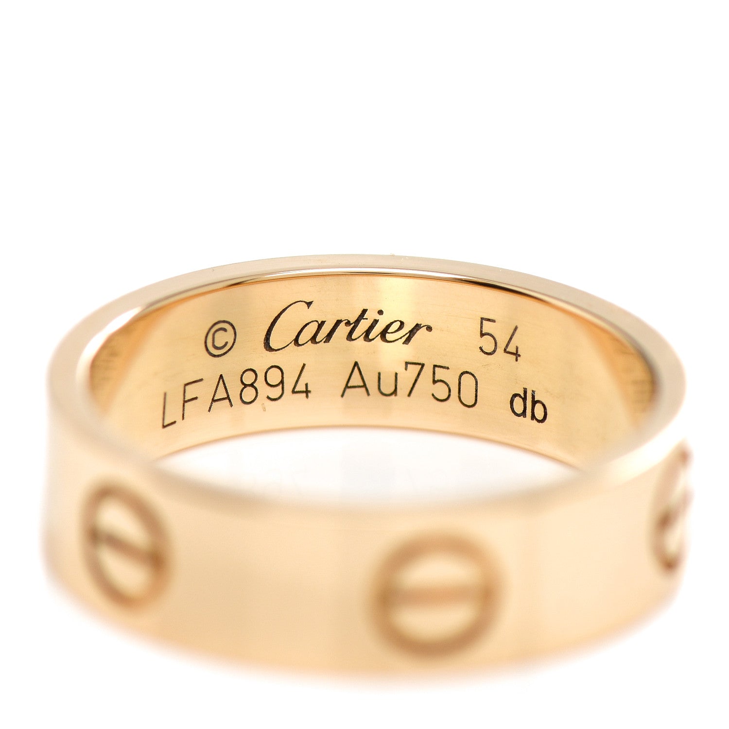 Cartier 18K Yellow Gold 5.5mm LOVE Ring 54 6.75 4 of 5