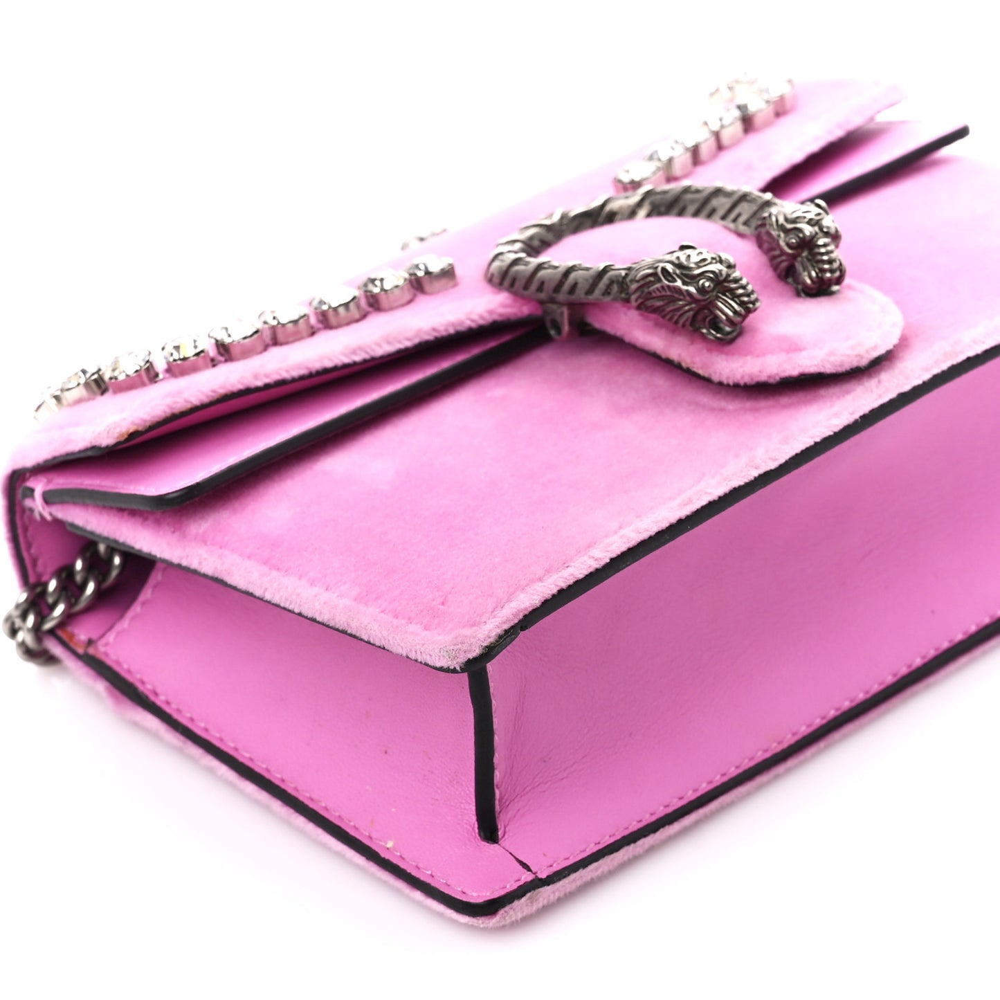 Velvet Crystal Super Mini Dionysus Shoulder Bag Malva