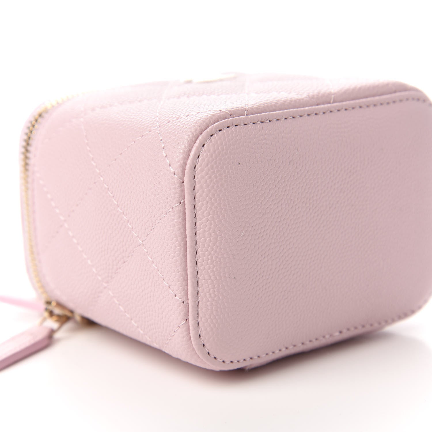 Chanel Caviar Quilted Mini Vanity Case With Chain Light Pink 6 of 11
