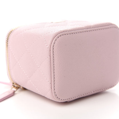 Chanel Caviar Quilted Mini Vanity Case With Chain Light Pink 6 of 11