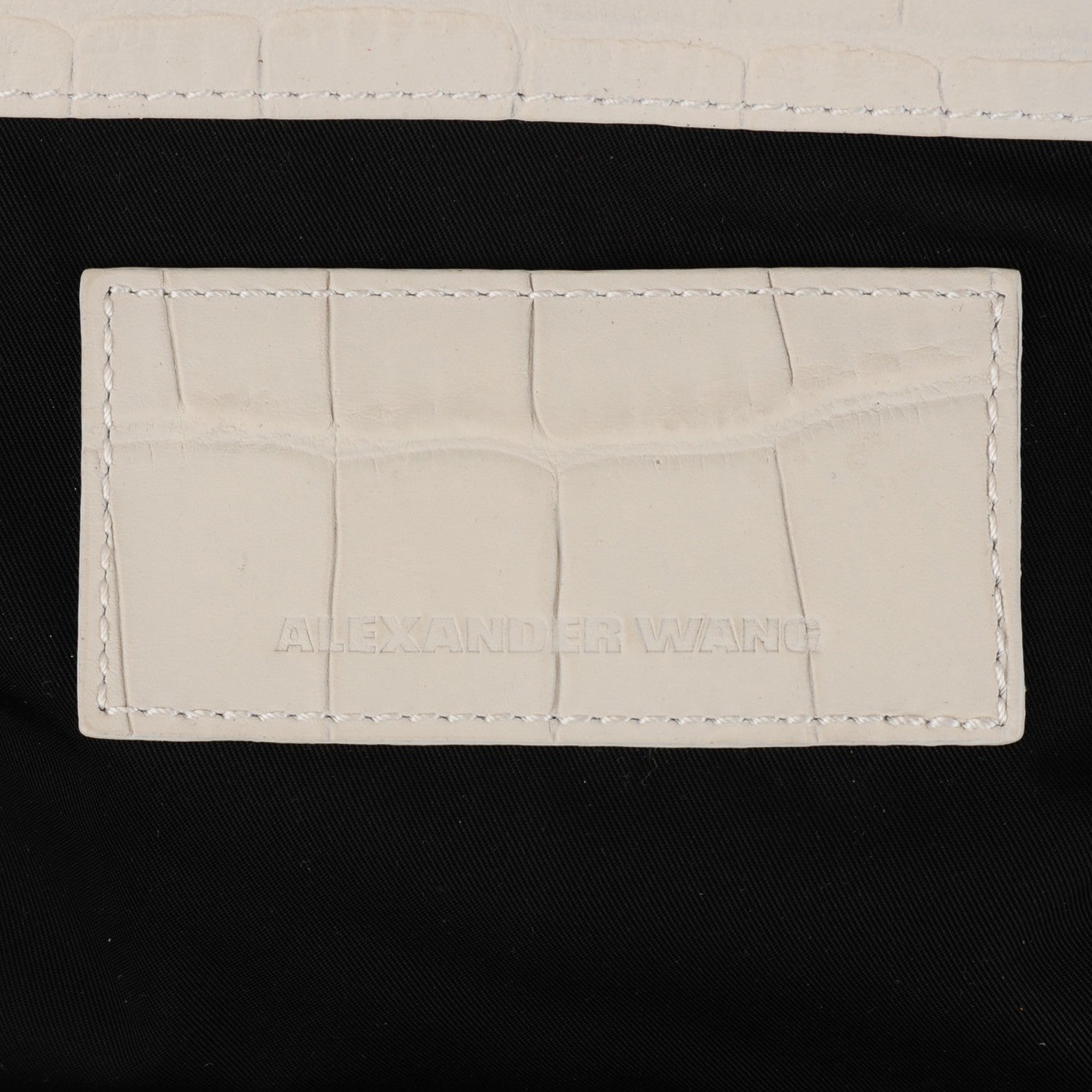 Alexander Wang Crocodile Embossed Jamie Chastity Bag White 9 of 15