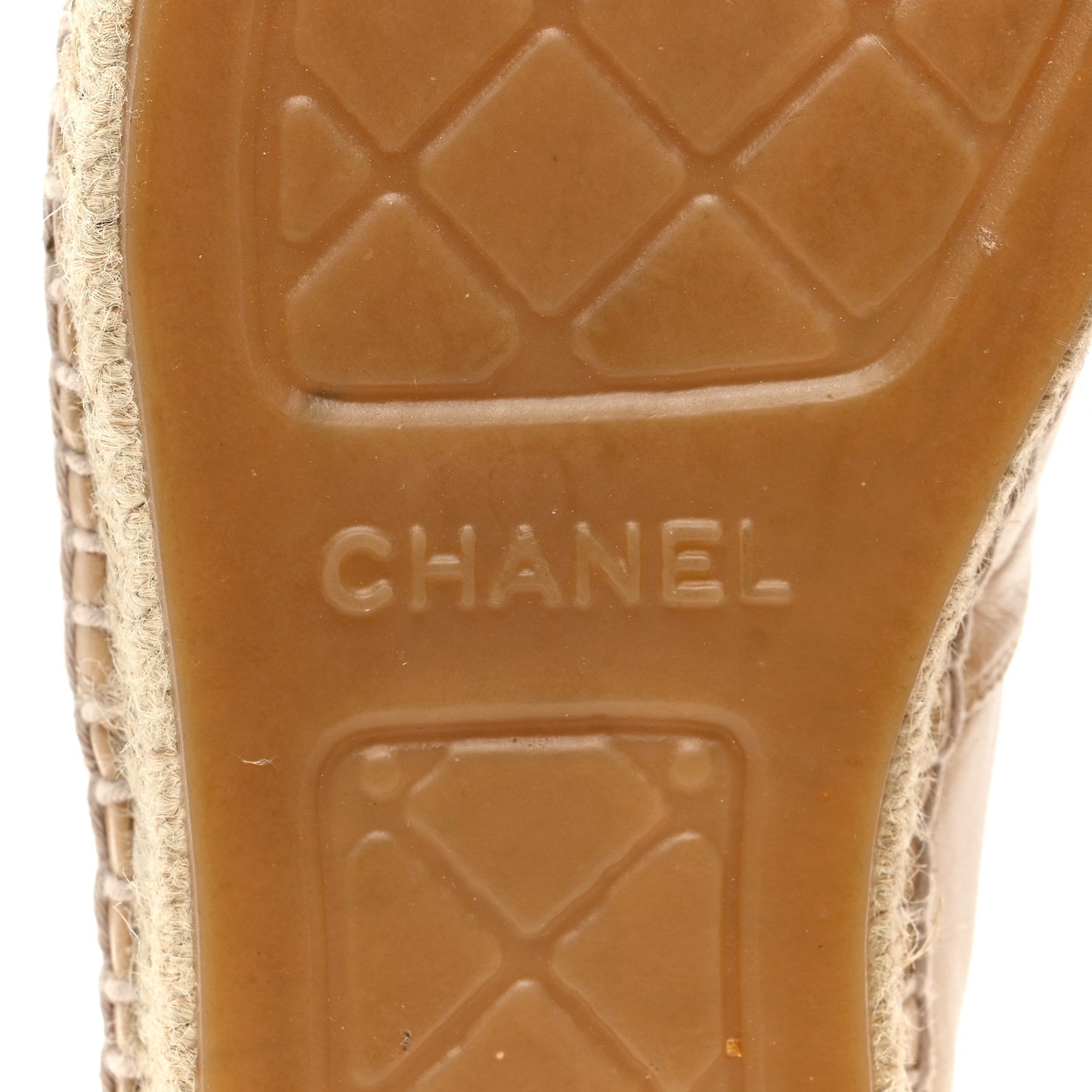 Lambskin CC Espadrilles 38 Beige Black