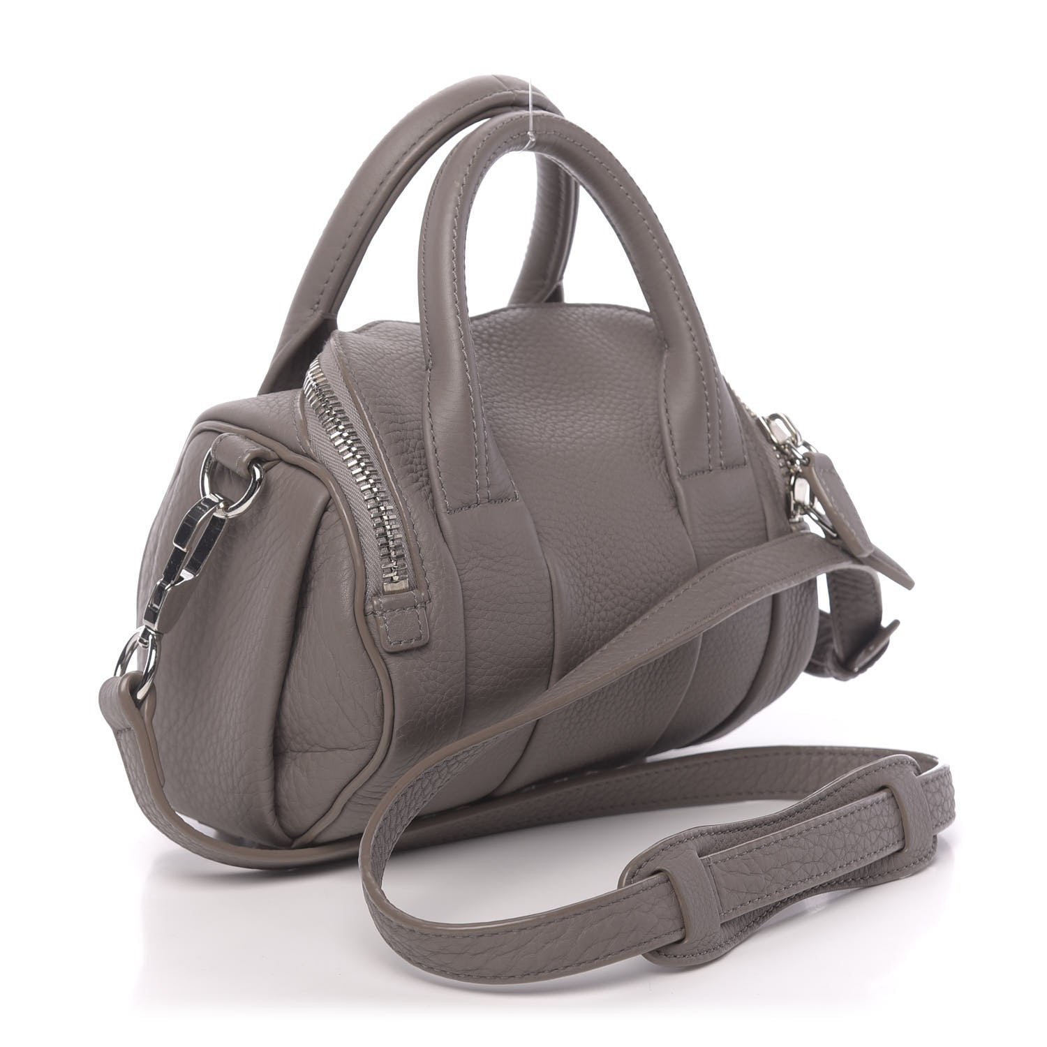 Alexander Wang Pebbled Lambskin Mini Rockie Mink Silver Hardware 4 of 12