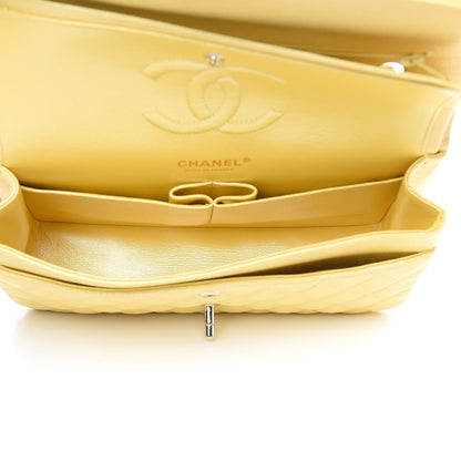 Chanel Iridescent Caviar Quilted Medium Double Flap Yellow 5 of 10