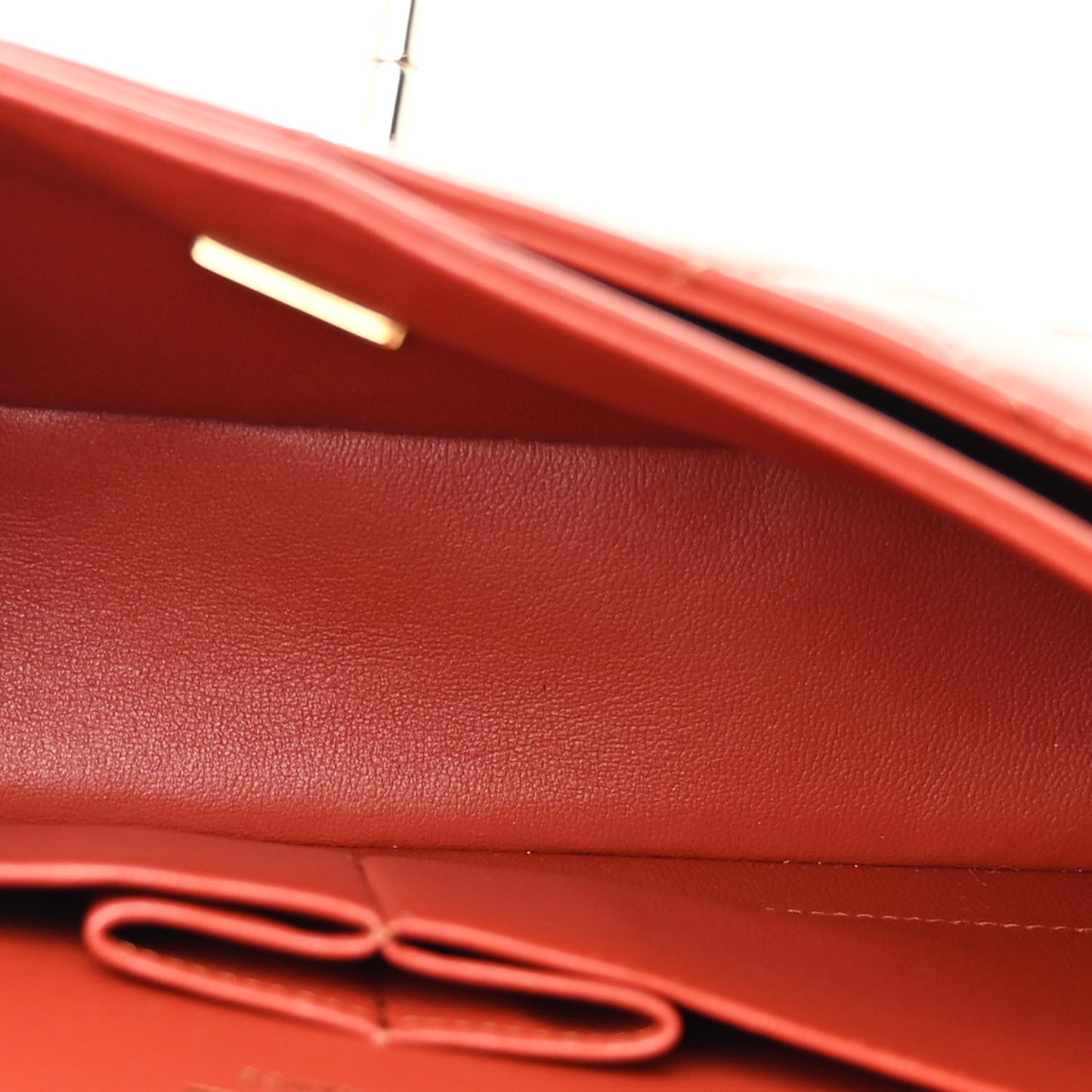 Lambskin Quilted Small Double Flap Brown