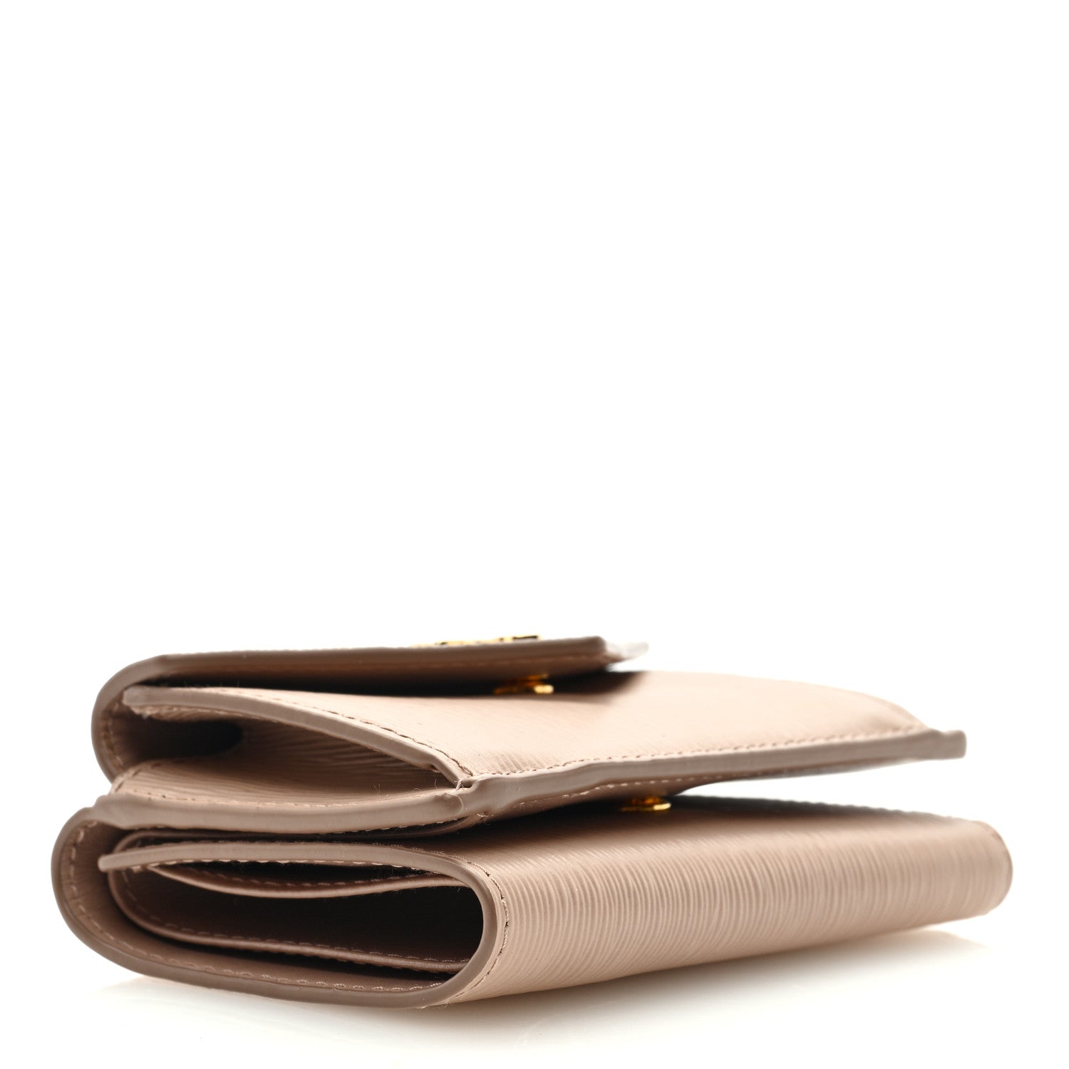 Prada Vitello Move Metal Small Tri-Fold Wallet Cipria 5 of 7