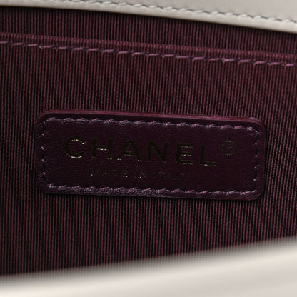 Chanel Caviar Suede Calfskin Chevron Medium Boy Flap Beige 6 of 10