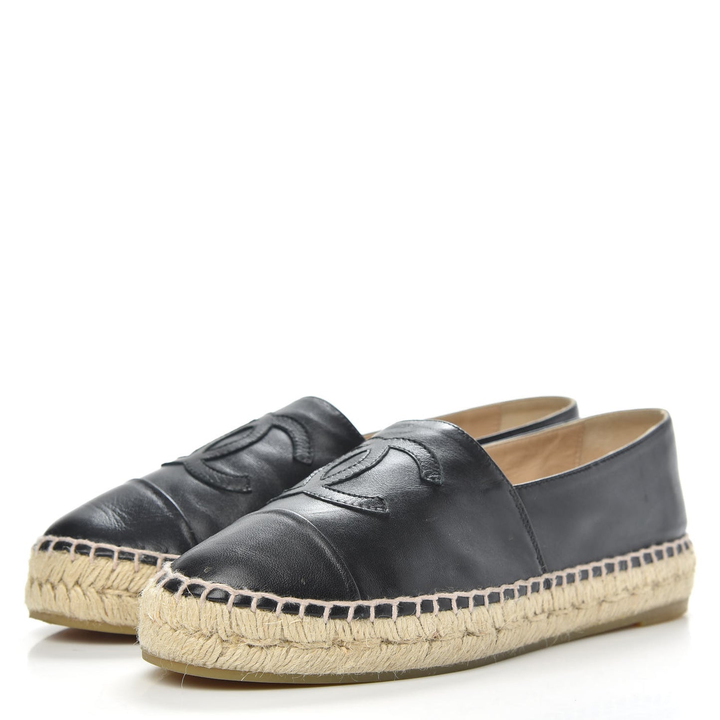 Lambskin CC Espadrilles 37 Black