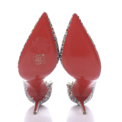 Christian Louboutin Tresse Vitraux Specchio Iriza 100 Pumps 35 Multicolor Silver 7 of 9