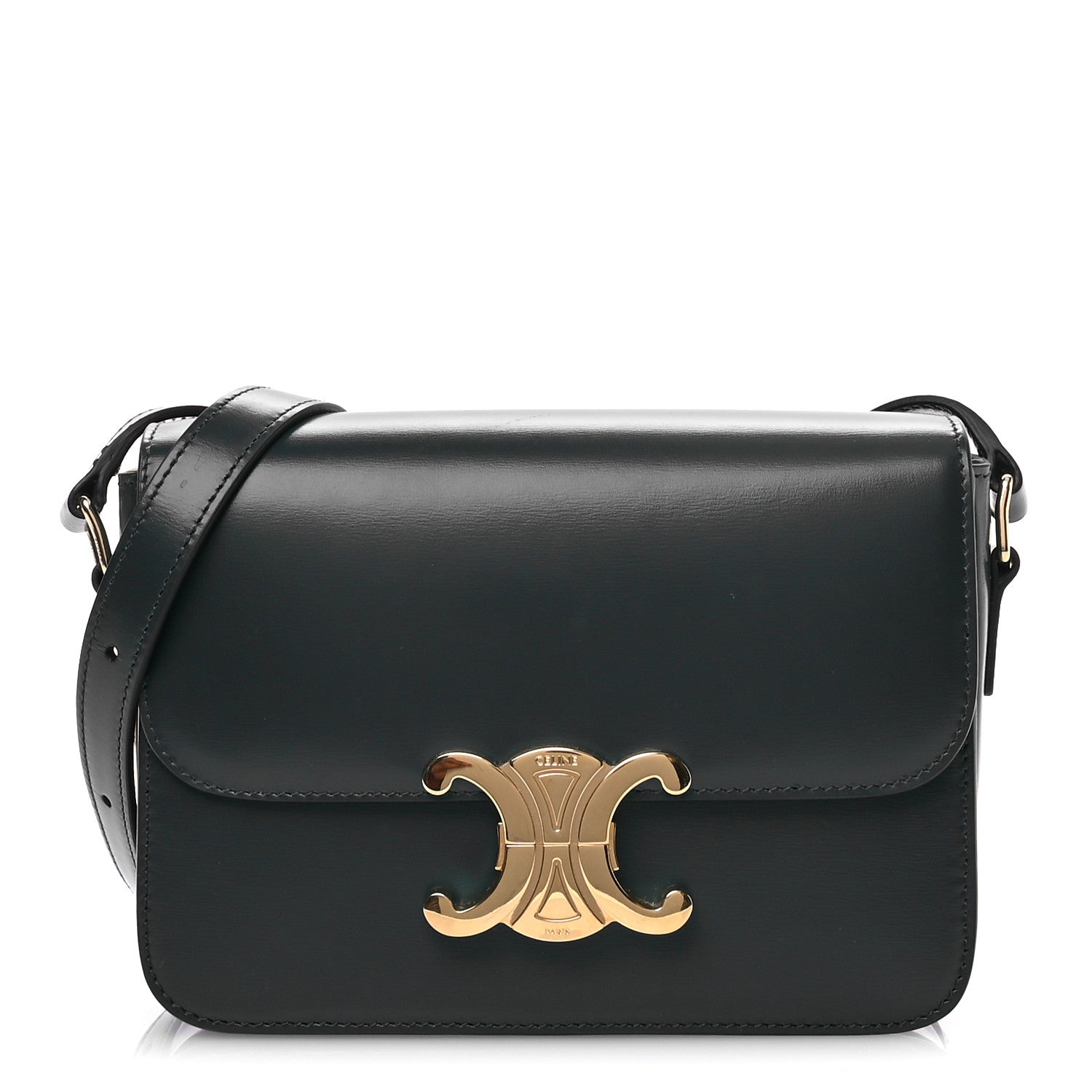 Celine Shiny Calfskin Teen Triomphe Amazone 1 of 10