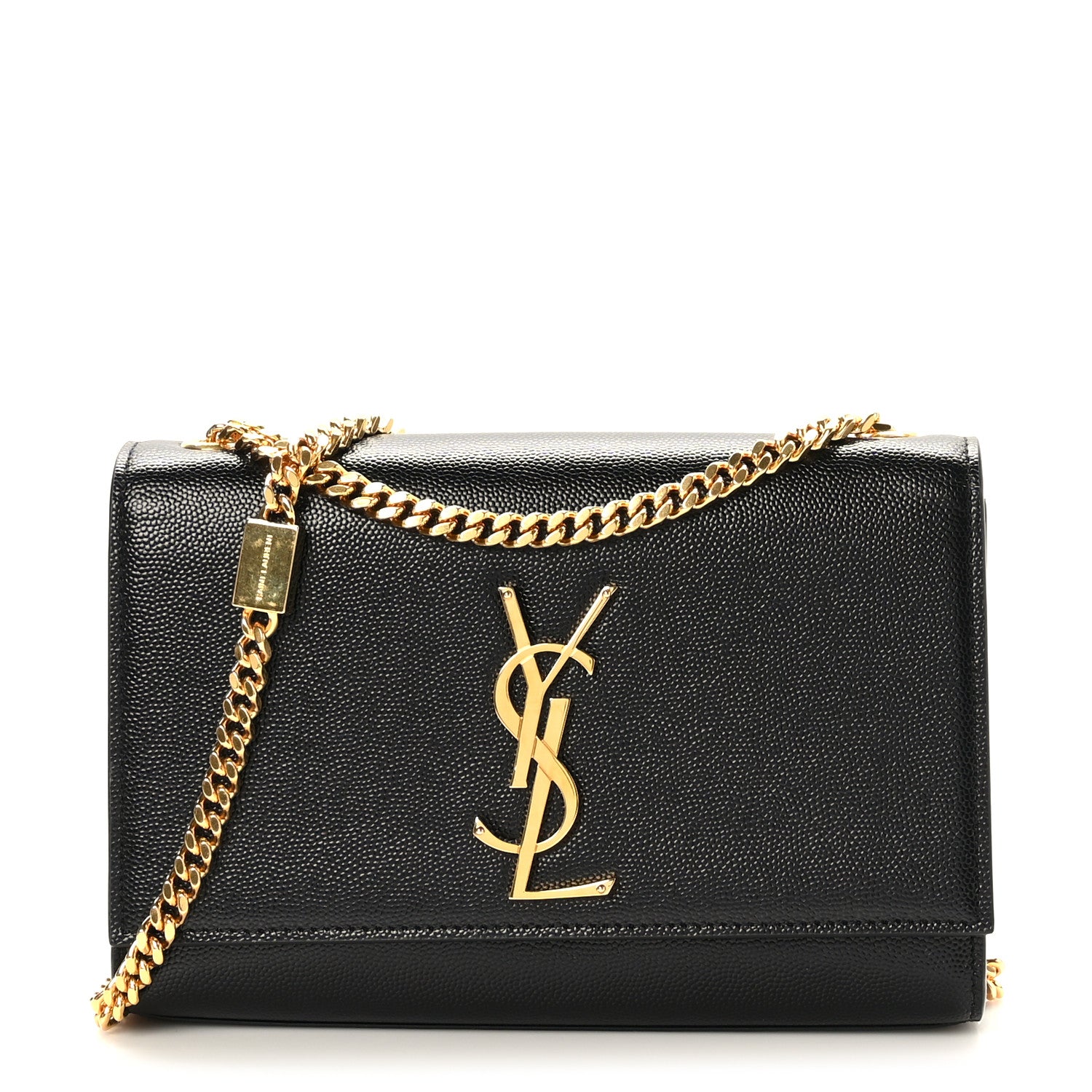 Saint Laurent Grain De Poudre Small Monogram Kate Satchel Black 1 of 9