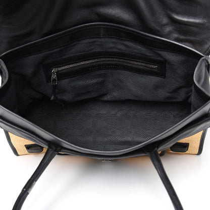 Proenza Schouler Calfskin Straw PS1 Keep All Black 4 of 15